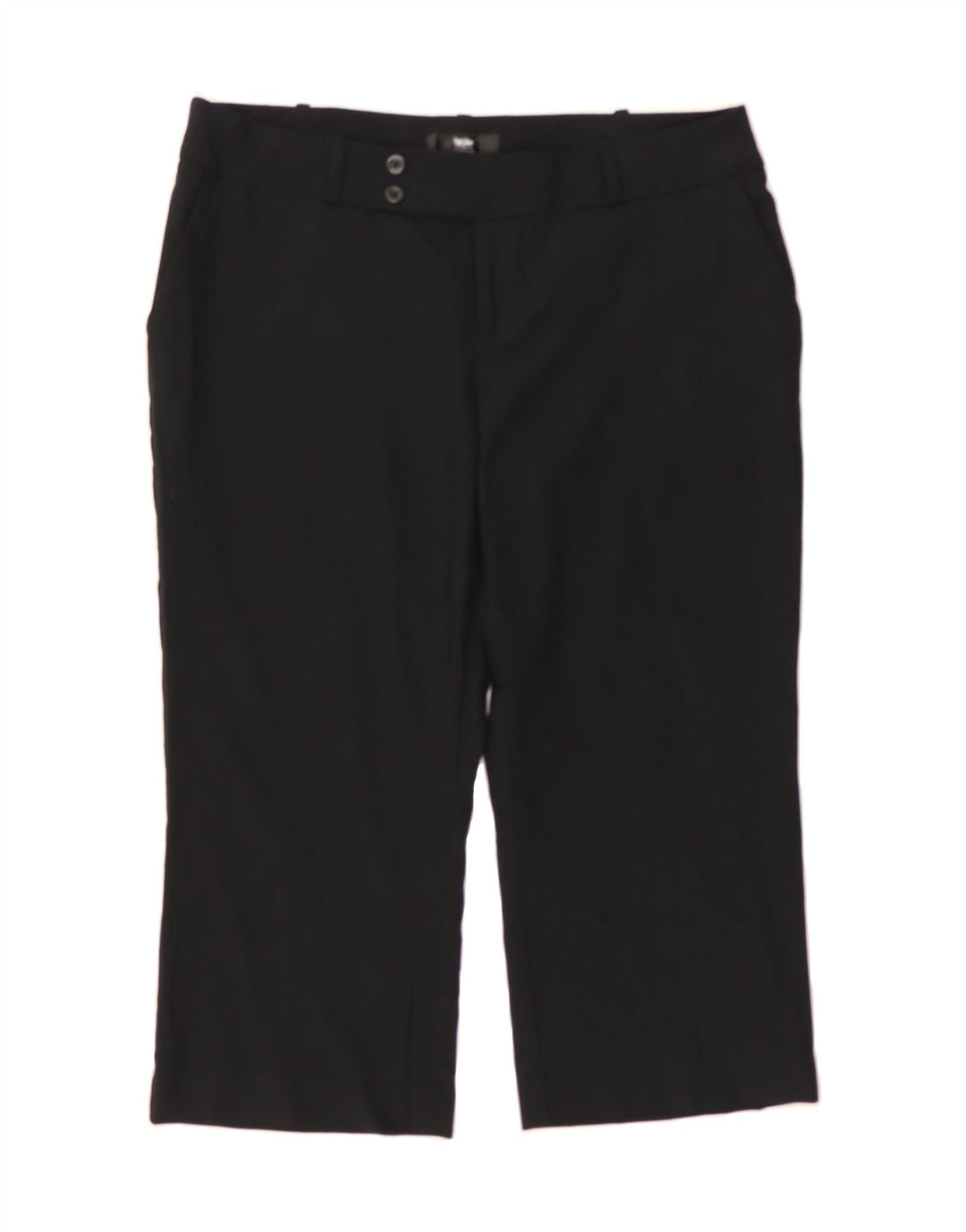 MOSSIMO Womens Straight Capri Trousers US 12 Large W34 L20 Black Polyester Vintage Mossimo and Second-Hand Mossimo from Messina Hembry 