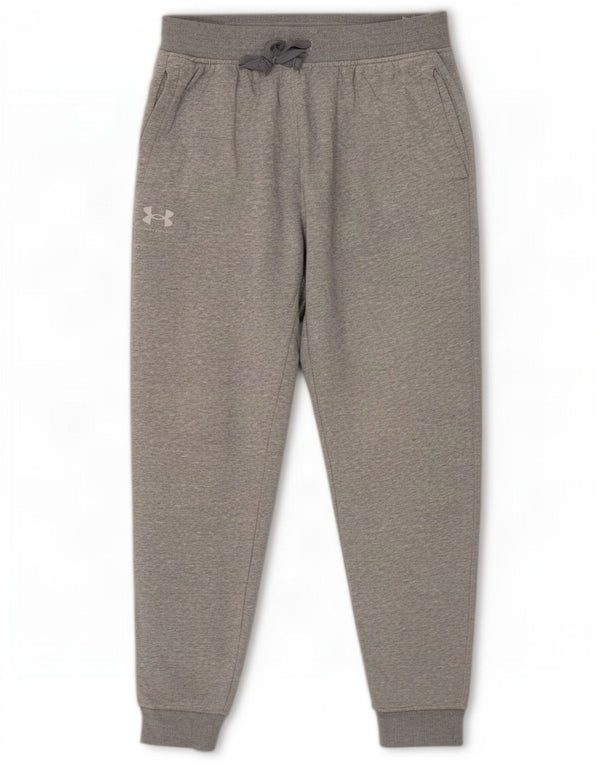 Męskie spodnie dresowe Under Armour o luźnym kroju, duże, szare, bawełniane