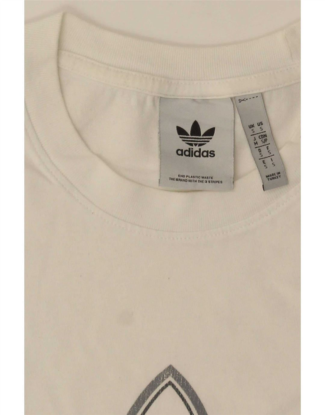 Męska koszulka z grafiką Adidas, mała, biała