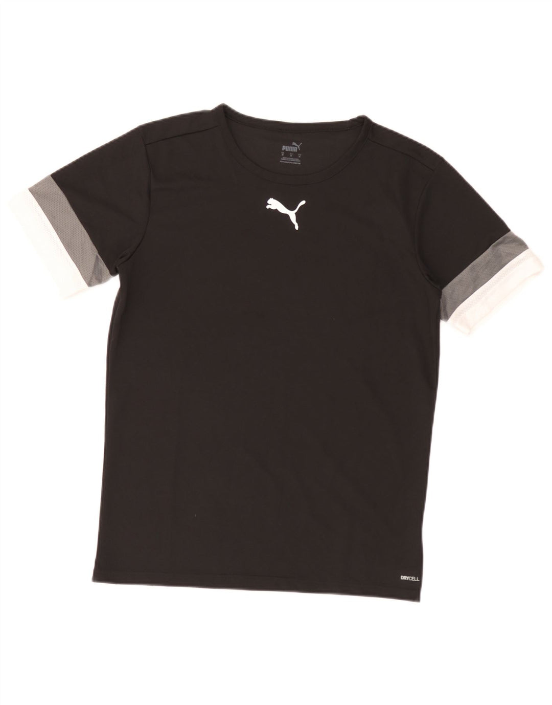 T-shirt męski Puma Top, średni czarny poliester z blokami kolorów