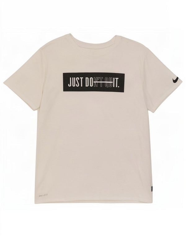 Męski T-shirt Nike o sportowym kroju z grafiką, średni biały poliester