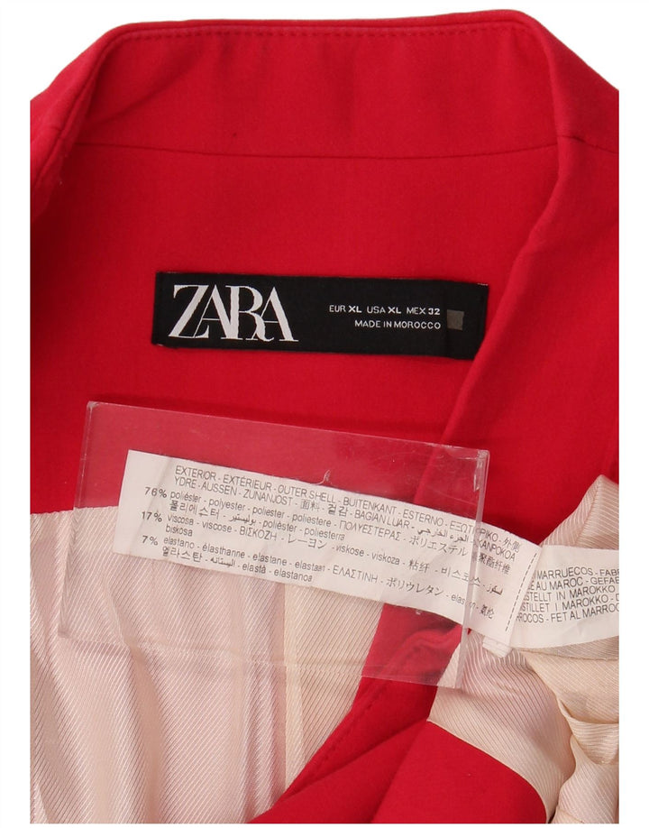 Damska marynarka Zara UK 18 XL Różowy poliester