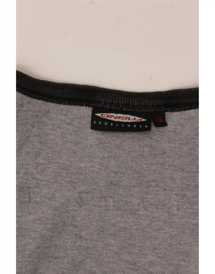Chłopięcy T-shirt z grafiką O'Neill na 15-16 lat, szary, nakrapiany