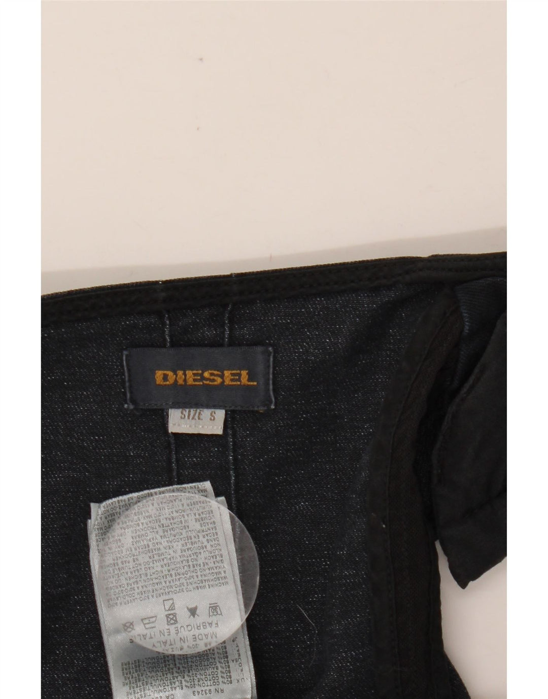 Damski kombinezon dżinsowy bez rękawów DIESEL UK 8, mały, granatowy, bawełniany