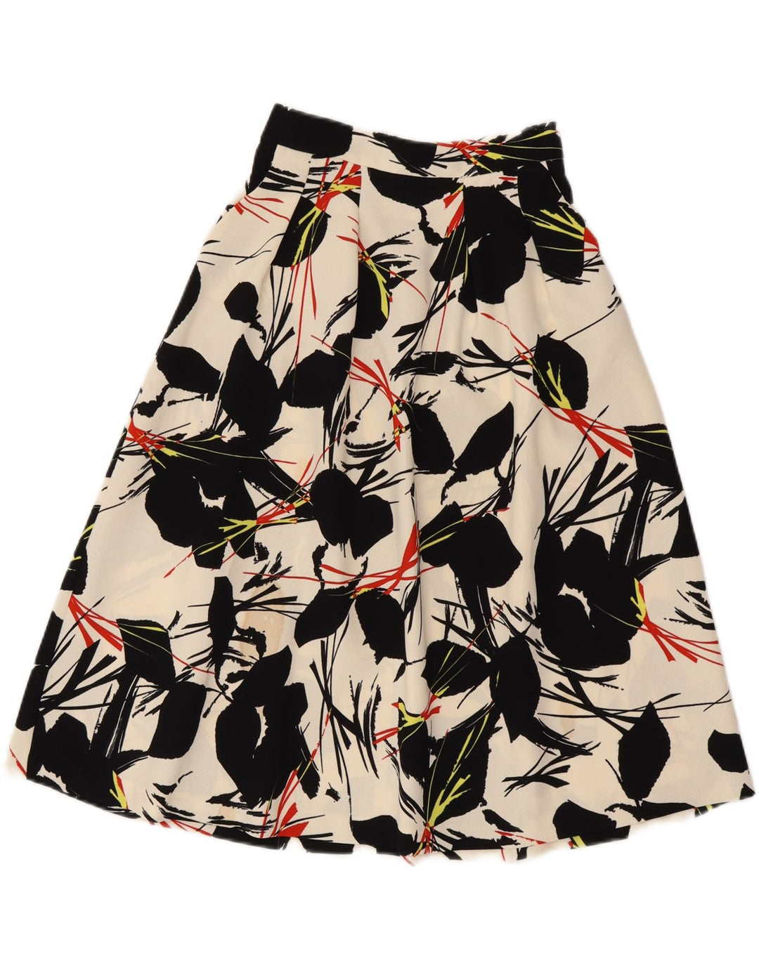 WAREHOUSE Damska spódnica o linii A UK 6 XS W25 Złamana biel w kwiaty Poliester