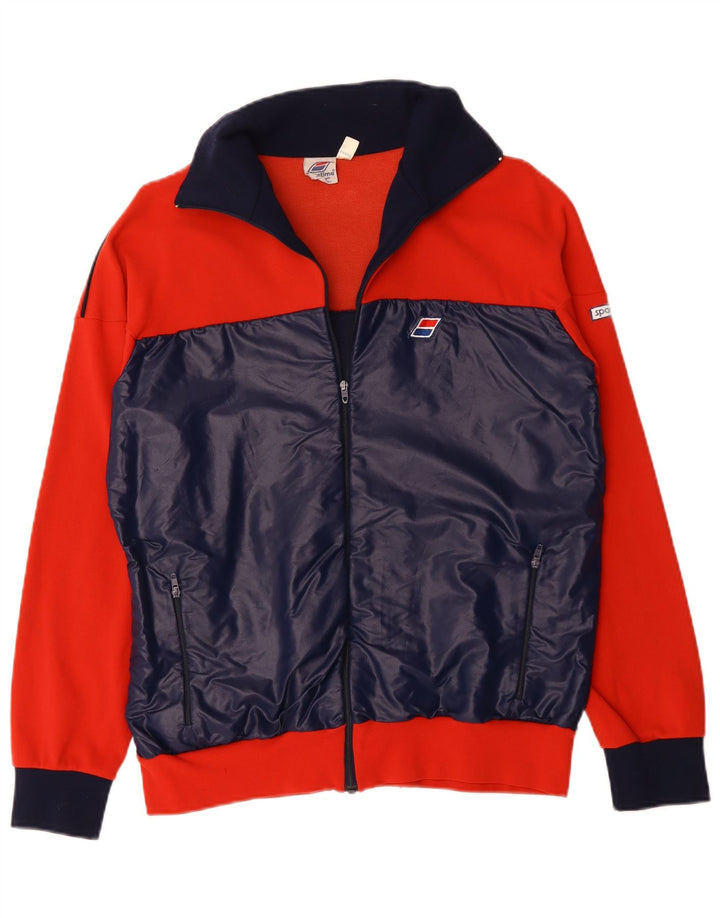 Męska kurtka dresowa VINTAGE UK 40, poliamid blokowy w kolorze średniej czerwieni