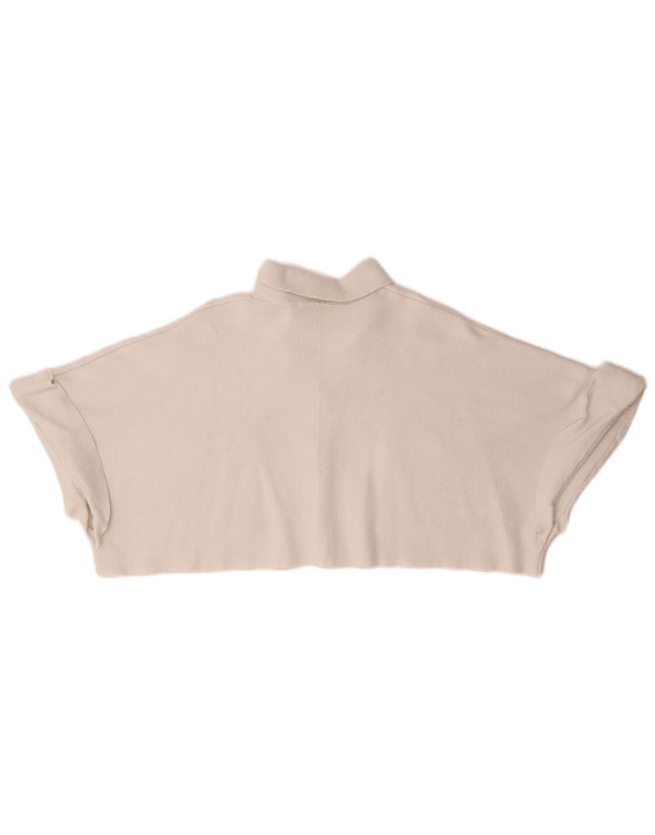 Damski kardigan Crop Oversize Zara Top UK 10 Small White Wiskoza