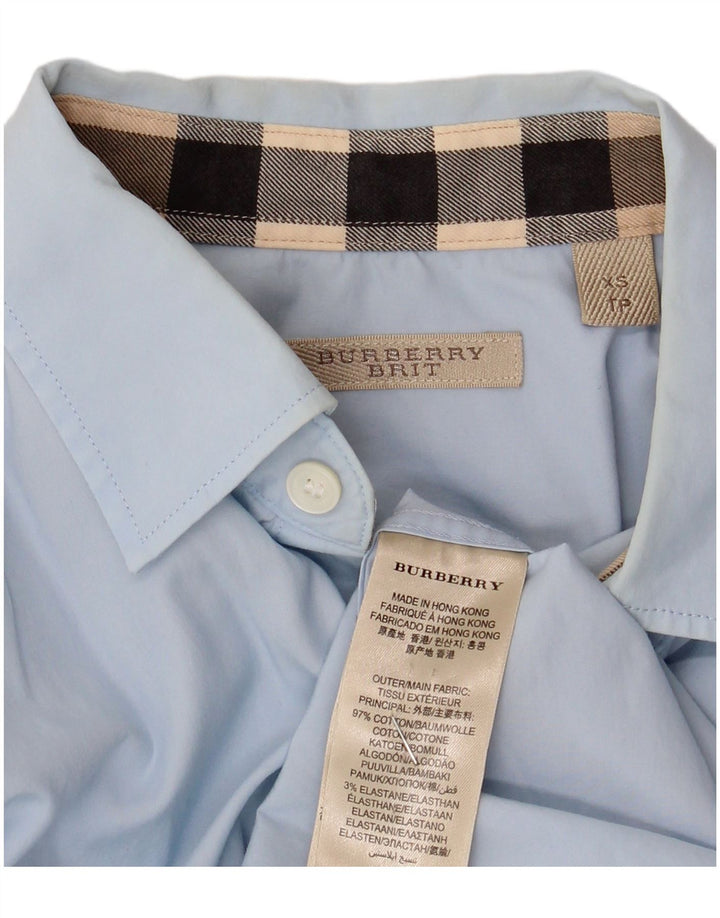 Koszula męska Burberry XS, niebieska, bawełniana
