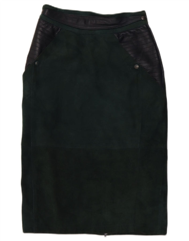 Zamszowa spódnica damska VINTAGE W26 Small Green