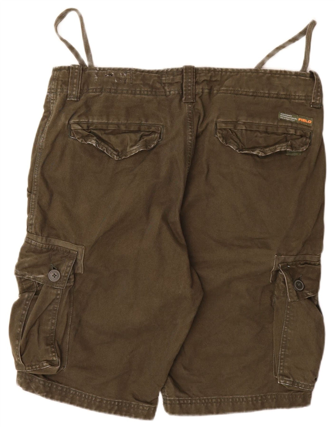 Męskie spodenki cargo Superdry W34, duża, bawełniana armia khaki