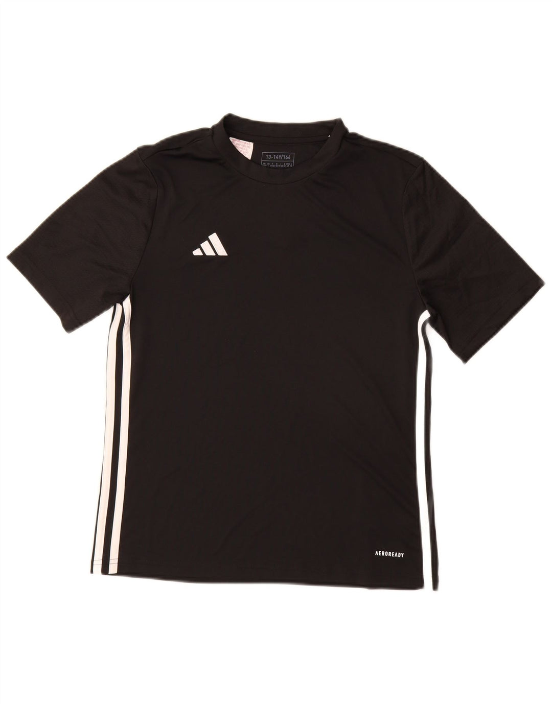 Chłopięcy t-shirt ADIDAS Aeroready na 13-14 lat, czarny poliester
