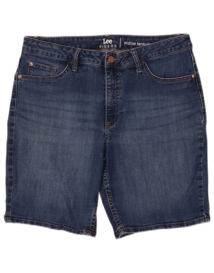 Damskie spodenki jeansowe LEE Riders Mid Rise Bermudy W32 Średni niebieski