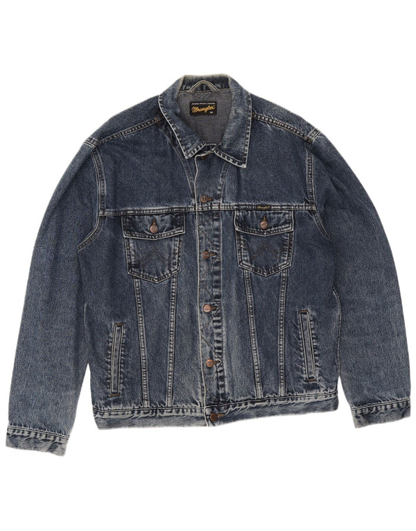 Męska kurtka dżinsowa Wrangler UK 42 XL, granatowa, bawełniana