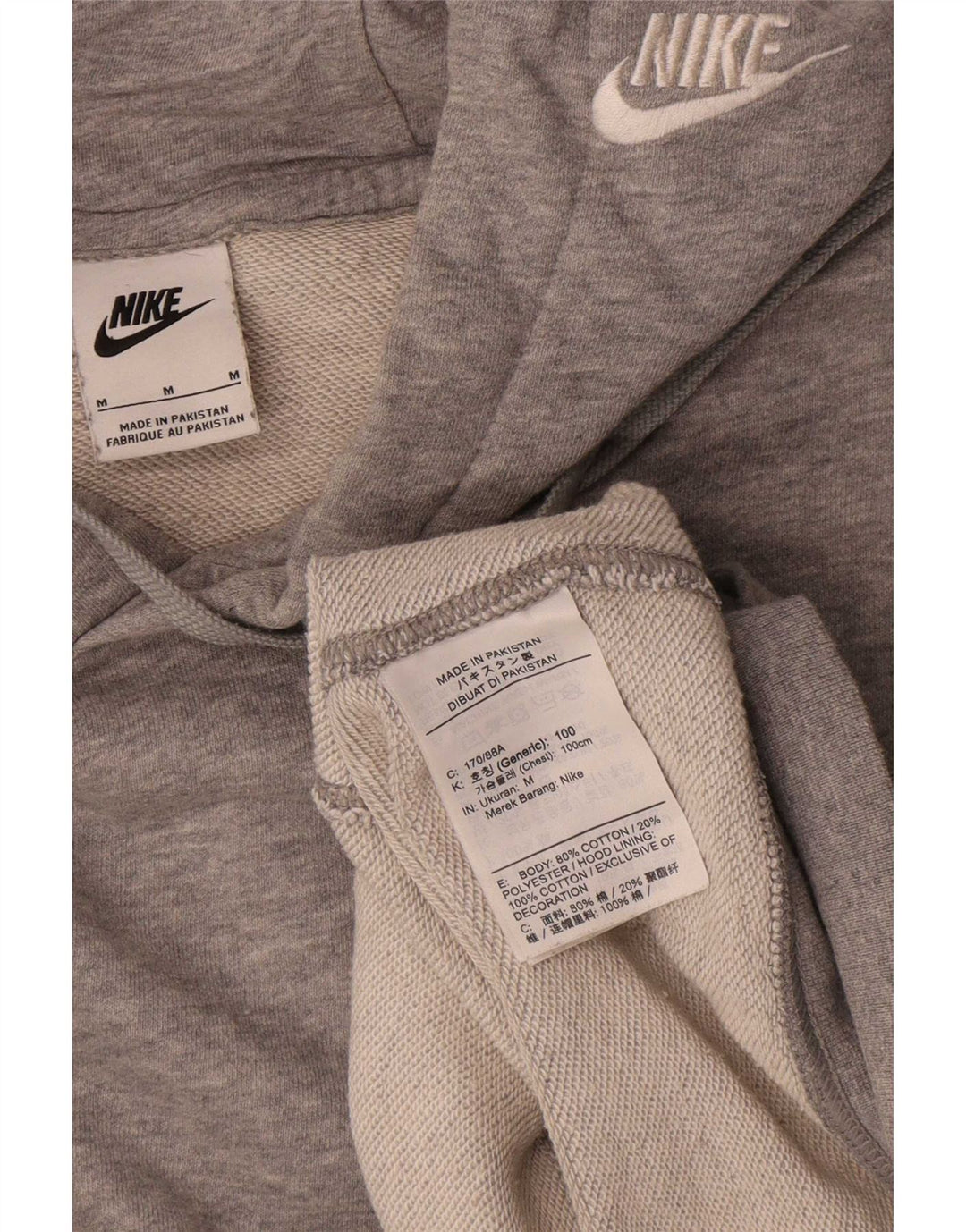 Męski sweter z kapturem Nike, średnioszary, bawełniany