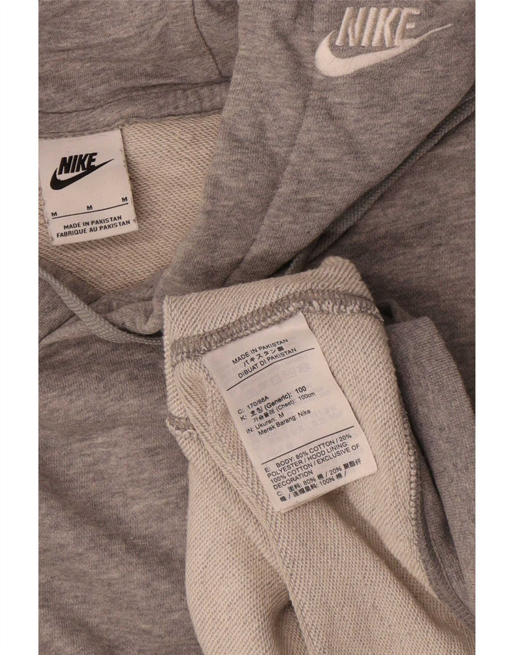 Męski sweter z kapturem Nike, średnioszary, bawełniany