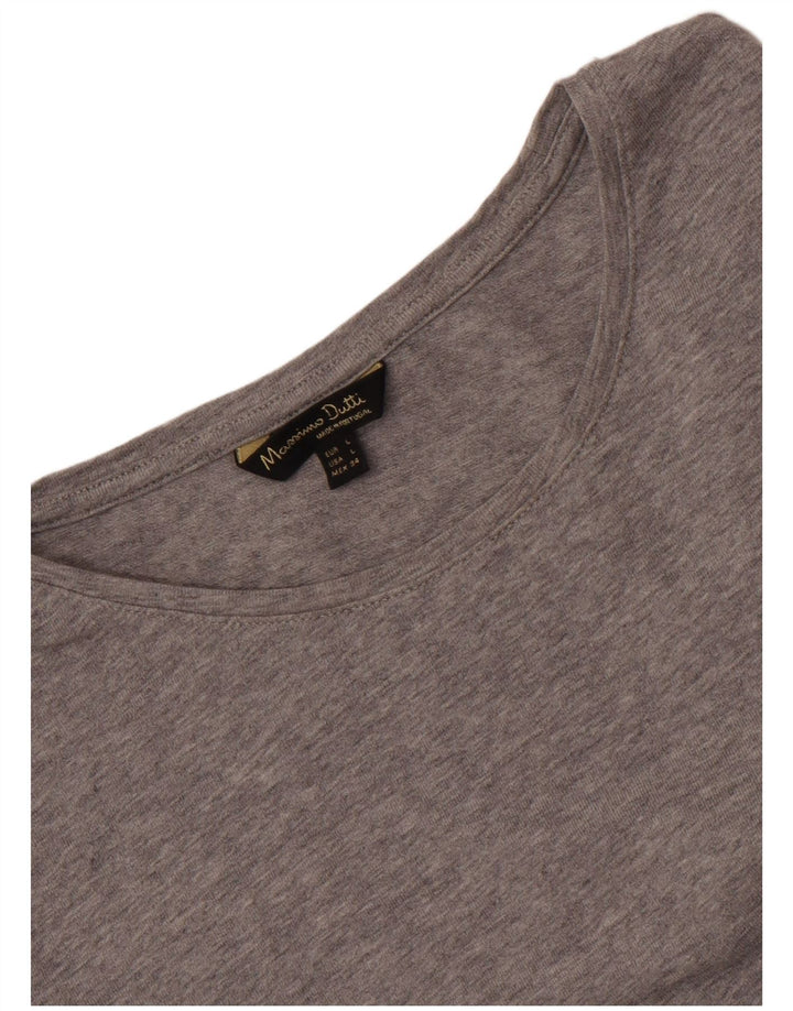 T-shirt damski Massimo Dutti Top UK 14, duży, szary, nakrapiany