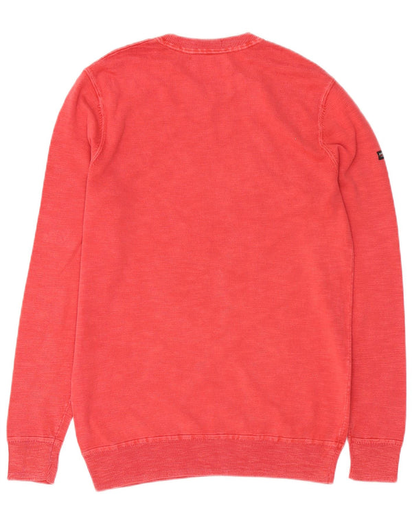 SUPERDRY Męski sweter dresowy, mały, czerwony, bawełniany