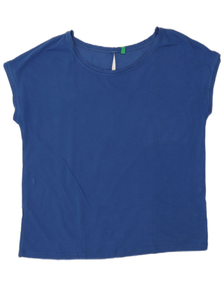 Bluzka damska Benetton UK 16, duża niebieska