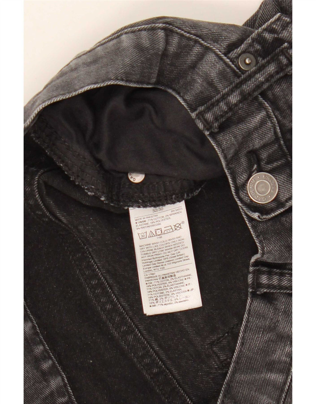 Damskie jeansy skinny Gap W32 L30 Czarne bawełniane