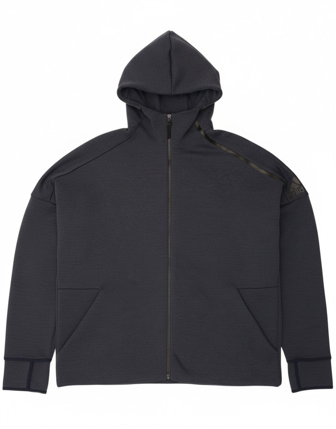 Adidas Męski sweter z kapturem i zamkiem błyskawicznym 2XL Granatowy poliester