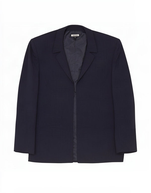 Marks & Spencer Womens Blazer Jacket UK 14 Large Navy Blue Polyester