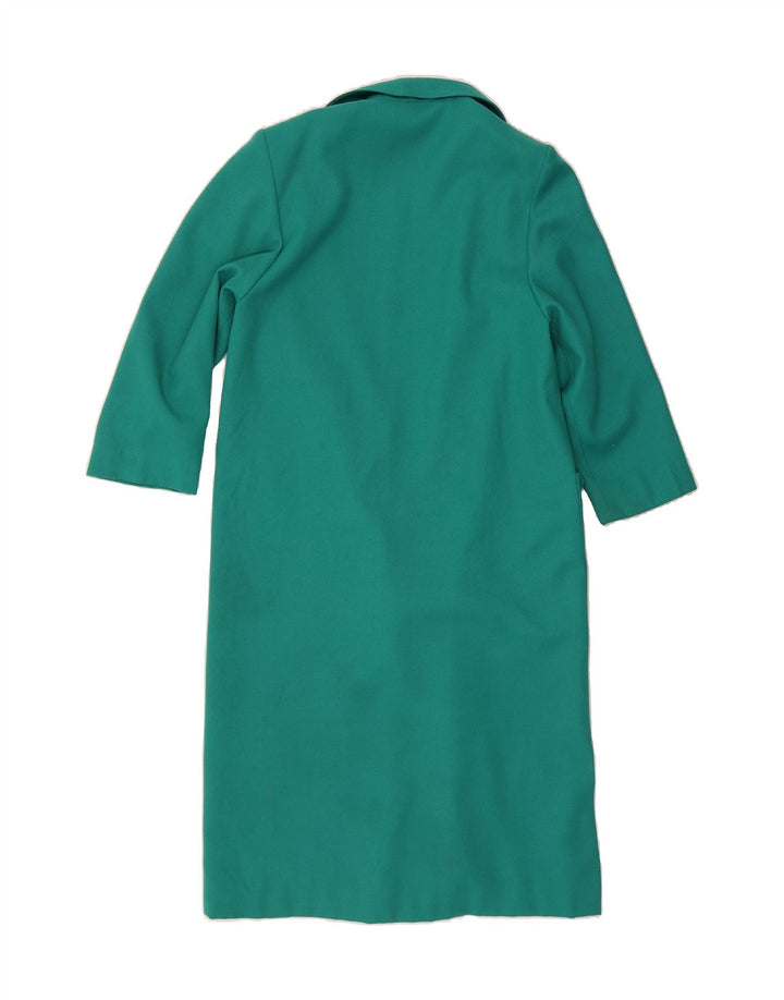 MAX PIERRE Womens Open 3/4 Sleeve Overcoat UK 10 Small  Green Polyester Vintage Max Pierre and Second-Hand Max Pierre from Messina Hembry 