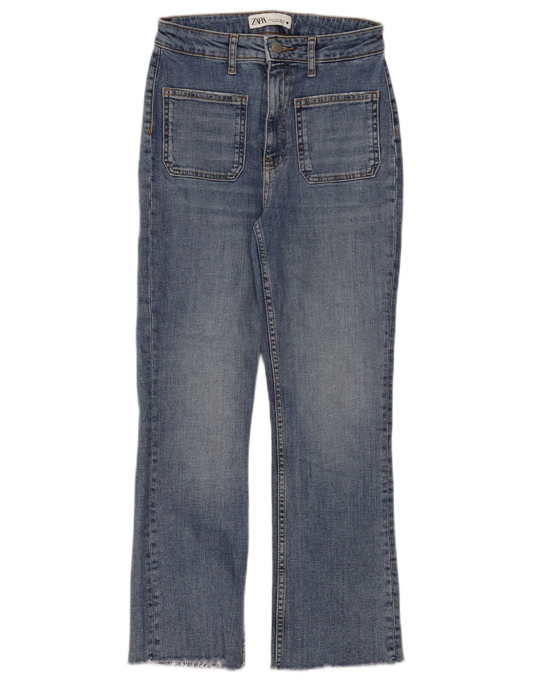 Damskie proste dżinsy Zara EU 36 XS W26 L26 Niebieskie bawełniane