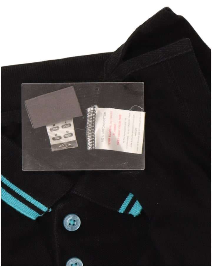 Męska koszulka polo UMBRO, średnia czarna, bawełniana