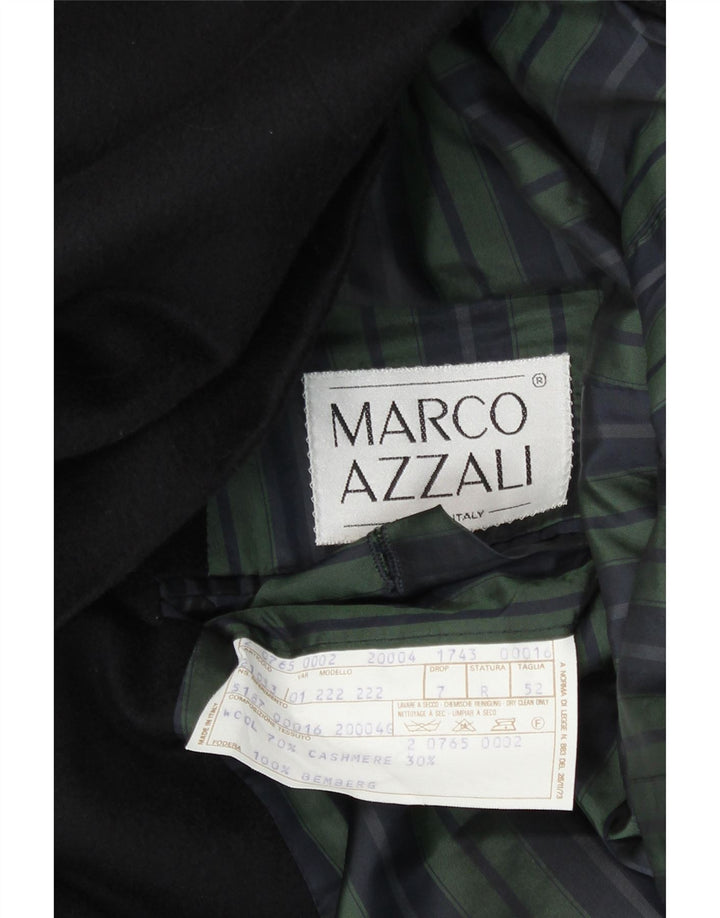 MARCO AZZALI Mens 2 Button Blazer Jacket IT 52 XL Black Wool Vintage Marco Azzali and Second-Hand Marco Azzali from Messina Hembry 