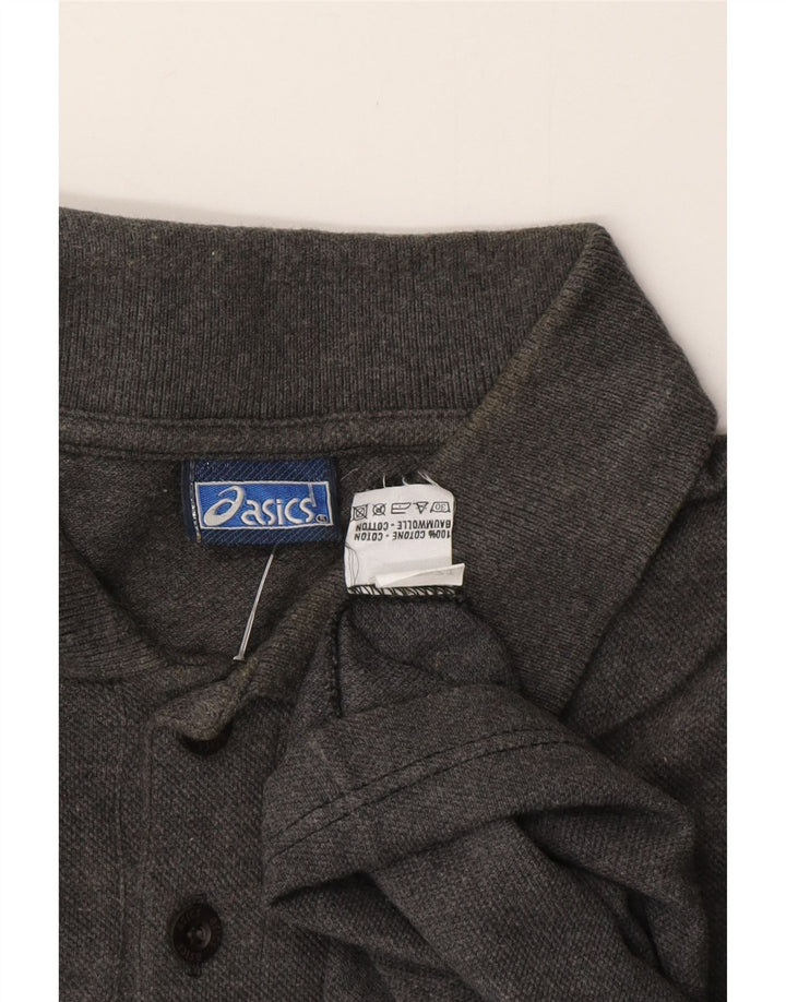 Męska koszulka polo ASICS, duża, szara, bawełniana
