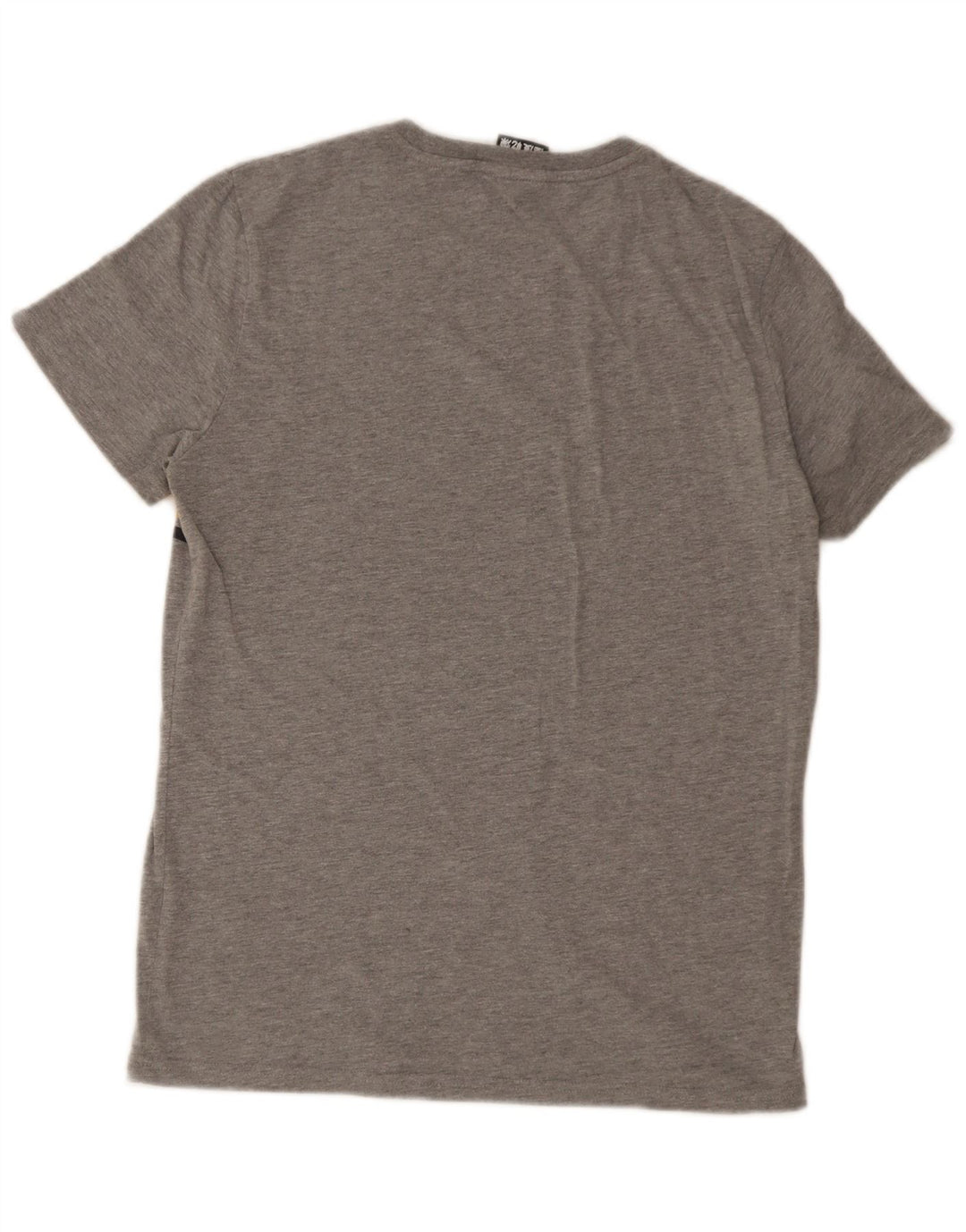 Męski T-shirt z grafiką Superdry, bawełniany, średnioszary, z blokami kolorów