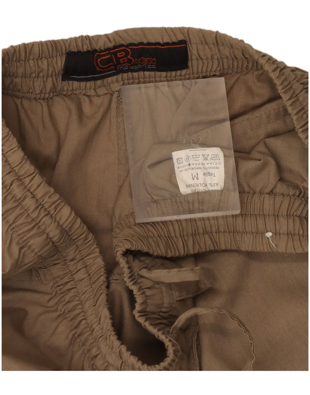 Damskie proste spodnie cargo w stylu vintage, średnie W30 L31, beżowa bawełna