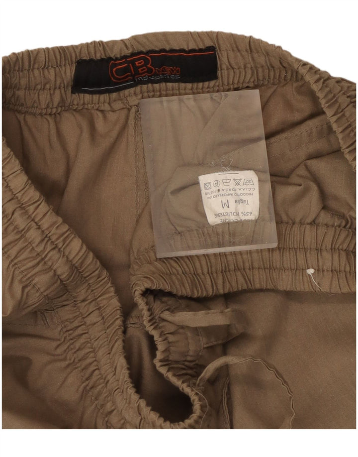 Damskie proste spodnie cargo w stylu vintage, średnie W30 L31, beżowa bawełna
