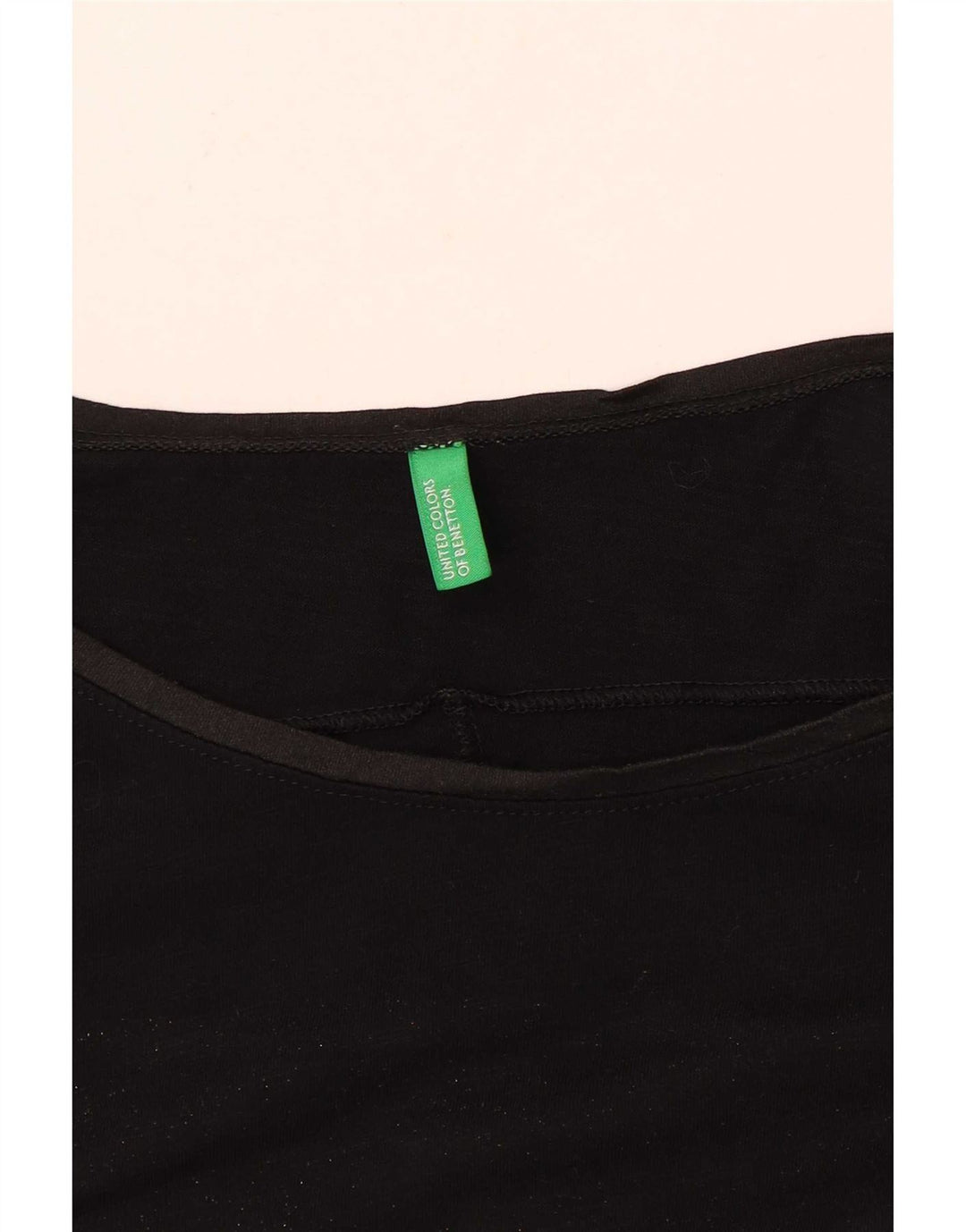 Top damski Benetton z długim rękawem UK 16, duży, czarny