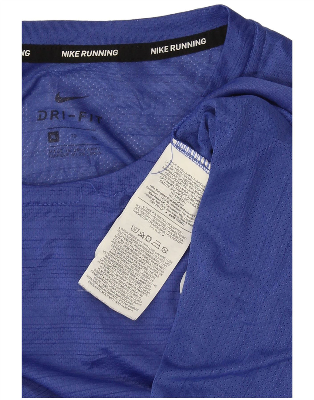 Męski T-shirt Nike Dri Fit Top XL z poliestru w niebieskie paski