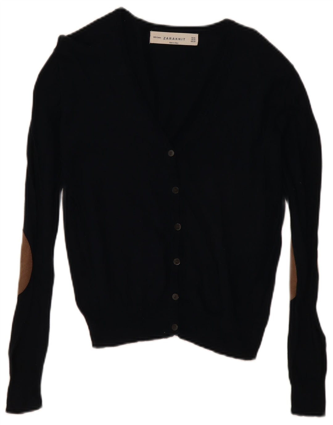Sweter damski Zara UK 12, średni granatowy, bawełniany