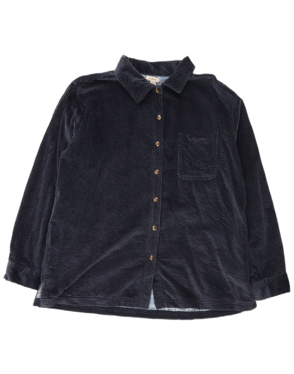 L.L.Bean Męska koszula sztruksowa, duża, granatowa, bawełniana