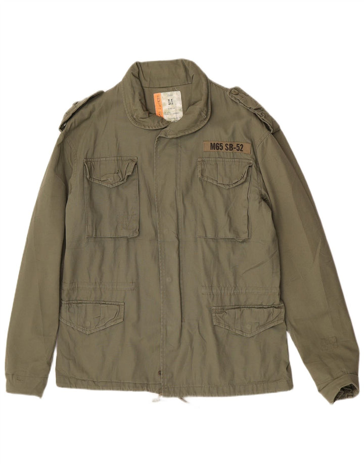 Męska kurtka wojskowa VINTAGE UK 38, średnia bawełna khaki