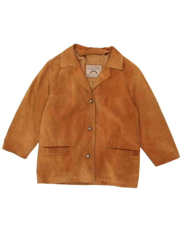 Damska kurtka zamszowa w stylu vintage IT 48 XL, brązowa skóra
