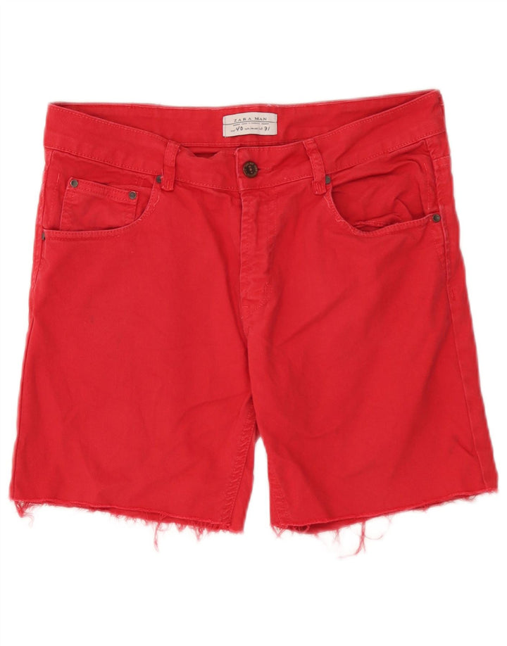 Męskie spodenki jeansowe Zara EU 40 Medium W31 czerwone