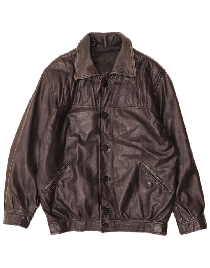 Męska kurtka skórzana VINTAGE UK 40 duża czarna skóra