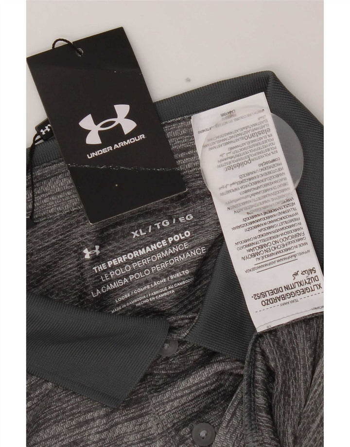 Męska koszulka polo Under Armour XL, szara, nakrapiana, poliestrowa
