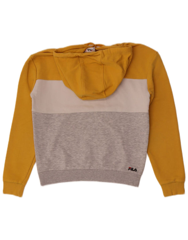 Damska bluza z kapturem Fila z grafiką UK 6 XS, wielokolorowa, z blokami kolorów