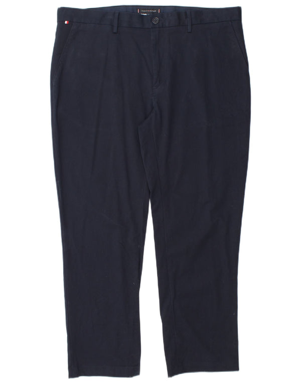 Męskie proste spodnie chino Tommy Hilfiger W36 L27 Granatowa bawełna