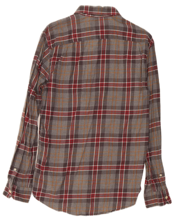 Męska koszula flanelowa Jack Wills w małą szarą kratę, bawełniana