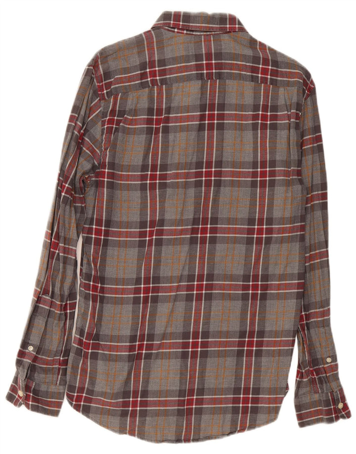 Męska koszula flanelowa Jack Wills w małą szarą kratę, bawełniana