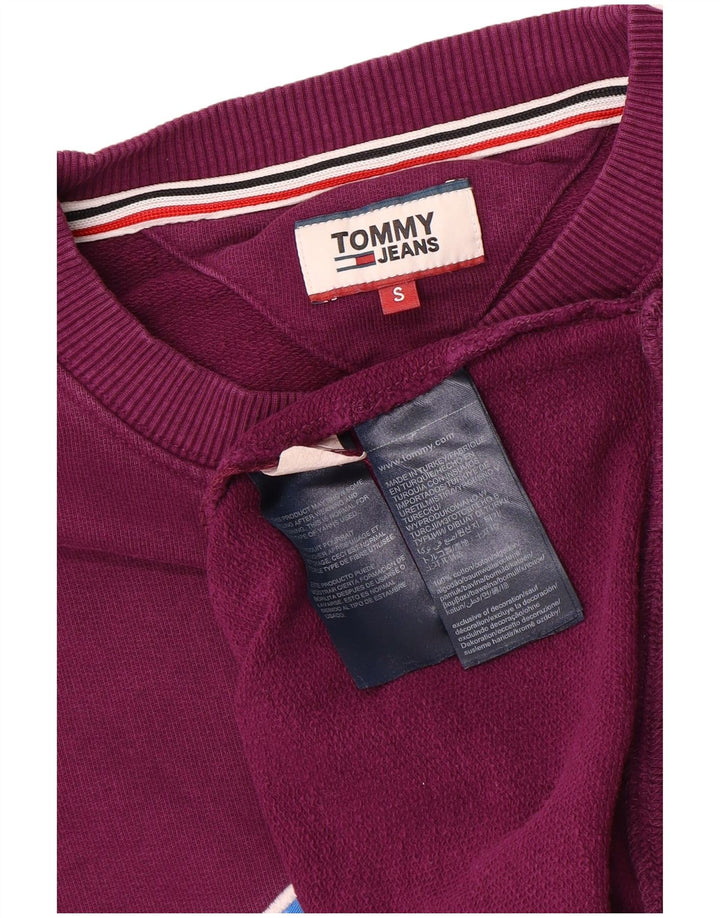 Męska bluza z grafiką Tommy Hilfiger, mała fioletowa bawełna