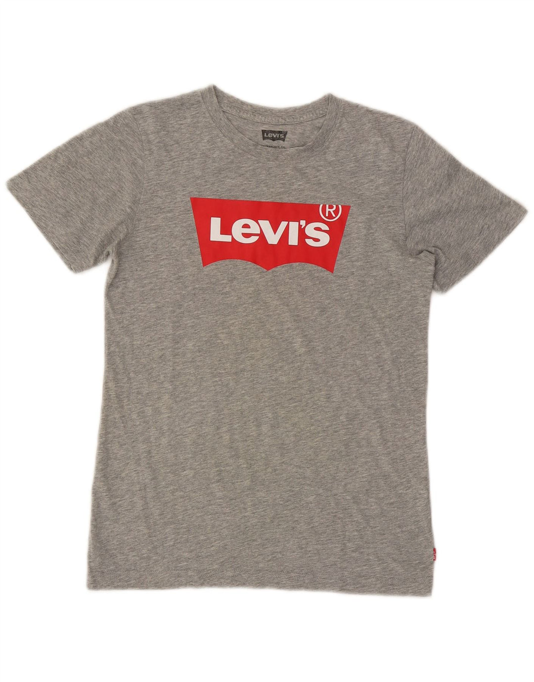 Chłopięcy T-shirt z grafiką Levi's 13-14 lat, szary, nakrapiany