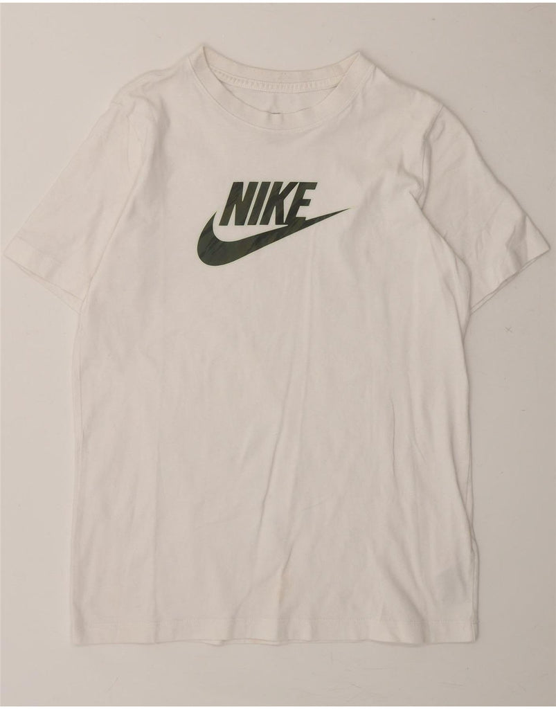 NIKE Boys Graphic T-Shirt Top 13-14 Years XL White Cotton Vintage Nike and Second-Hand Nike from Messina Hembry 
