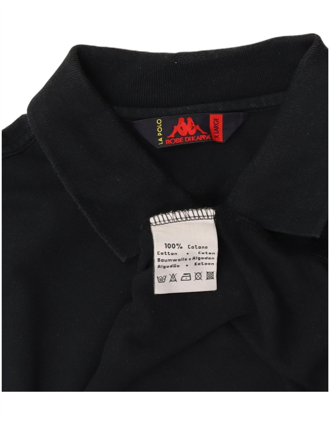 Męska koszulka polo KAPPA XL, czarna, bawełniana